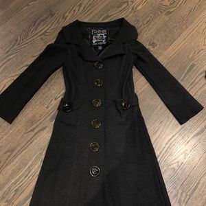 Fillmore wool blend long grey jacket